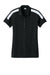 Sport-Tek LST104 Womens Competitor United Short Sleeve Polo Shirt Black/White Flat Front