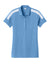 Sport-Tek LST104 Womens Competitor United Short Sleeve Polo Shirt Carolina Blue/White Flat Front