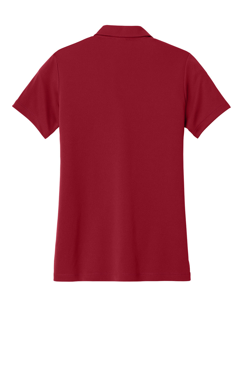 Sport-Tek LST104 Womens Competitor United Short Sleeve Polo Shirt Deep Red/White Flat Back