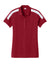 Sport-Tek LST104 Womens Competitor United Short Sleeve Polo Shirt Deep Red/White Flat Front