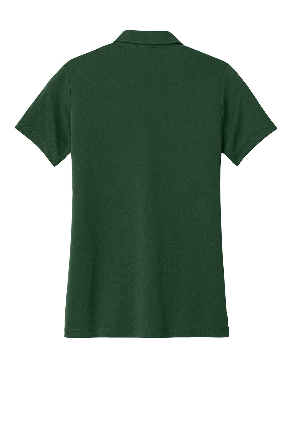 Sport-Tek LST104 Womens Competitor United Short Sleeve Polo Shirt Forest Green/White Flat Back