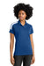 Sport-Tek LST104 Womens Competitor United Short Sleeve Polo Shirt Royal Blue/White Model Front