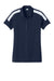 Sport-Tek LST104 Womens Competitor United Short Sleeve Polo Shirt True Navy Blue/White Flat Front