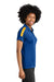 Sport-Tek LST104 Womens Competitor United Short Sleeve Polo Shirt True Royal Blue/Gold Model Side