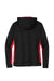 Sport-Tek LST235 Womens Sport-Wick Moisture Wicking Fleece Hooded Sweatshirt Hoodie Black/Deep Red Flat Back