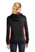 Sport-Tek LST235 Womens Sport-Wick Moisture Wicking Fleece Hooded Sweatshirt Hoodie Black/Deep Red Model Back