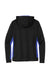 Sport-Tek LST235 Womens Sport-Wick Moisture Wicking Fleece Hooded Sweatshirt Hoodie Black/True Royal Blue Flat Back