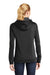 Sport-Tek LST235 Womens Sport-Wick Moisture Wicking Fleece Hooded Sweatshirt Hoodie Black/Dark Smoke Grey Model Back