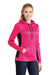 Sport-Tek LST235 Womens Sport-Wick Moisture Wicking Fleece Hooded Sweatshirt Hoodie Neon Pink/Black Model 3q