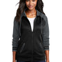 Sport-Tek Womens Sport-Wick Moisture Wicking Fleece Hooded Sweatshirt Hoodie - Black/Dark Smoke Grey