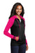 Sport-Tek LST236 Womens Sport-Wick Moisture Wicking Fleece Hooded Sweatshirt Hoodie Black/Neon Pink Model 3q