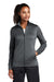 Sport-Tek LST241 Womens Sport-Wick Moisture Wicking Fleece Full Zip Sweatshirt Dark Smoke Grey Model Front