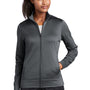 Sport-Tek Womens Sport-Wick Moisture Wicking Fleece Full Zip Sweatshirt - Dark Smoke Grey