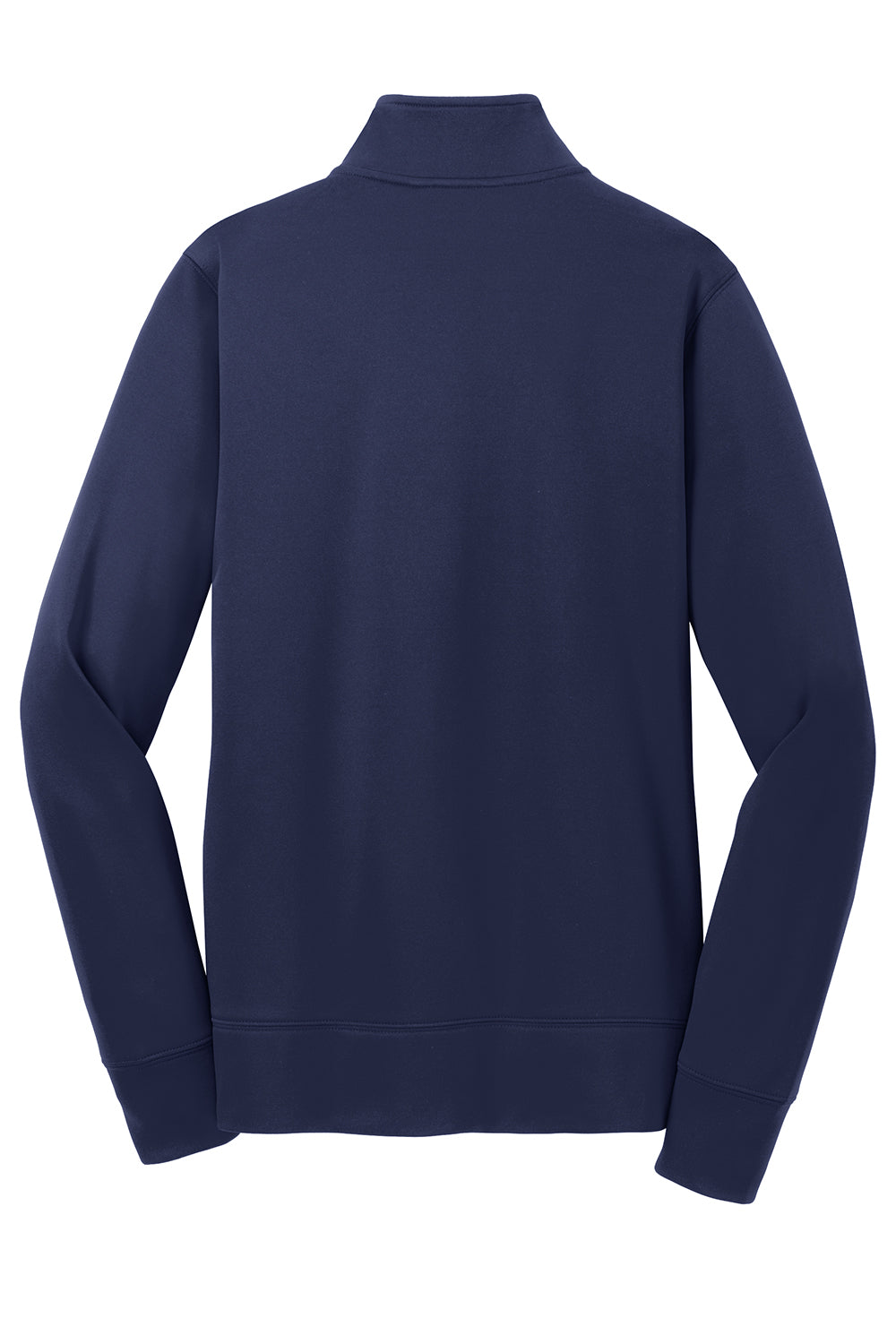 Sport-Tek LST241 Womens Sport-Wick Moisture Wicking Fleece Full Zip Sweatshirt Navy Blue Flat Back