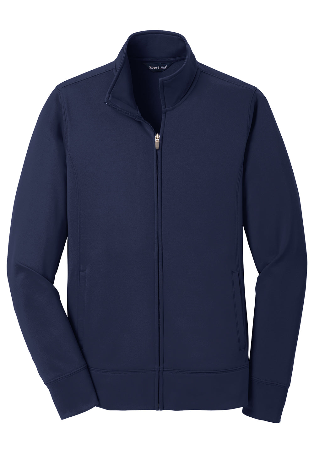 Sport-Tek LST241 Womens Sport-Wick Moisture Wicking Fleece Full Zip Sweatshirt Navy Blue Flat Front