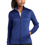 Sport-Tek Womens Sport-Wick Moisture Wicking Fleece Full Zip Sweatshirt - True Royal Blue