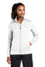 Sport-Tek LST241 Womens Sport-Wick Moisture Wicking Fleece Full Zip Sweatshirt White Model Front