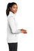 Sport-Tek LST241 Womens Sport-Wick Moisture Wicking Fleece Full Zip Sweatshirt White Model Side