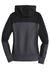 Sport-Tek LST245 Womens Moisture Wicking Full Zip Tech Fleece Hooded Jacket Black/Heather Graphite Grey Flat Back