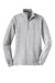 Sport-Tek LST253 Womens Shrink Resistant Fleece 1/4 Zip Sweatshirt Heather Grey Flat Front