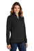 Sport-Tek LST253 Womens Shrink Resistant Fleece 1/4 Zip Sweatshirt Black Model 3q