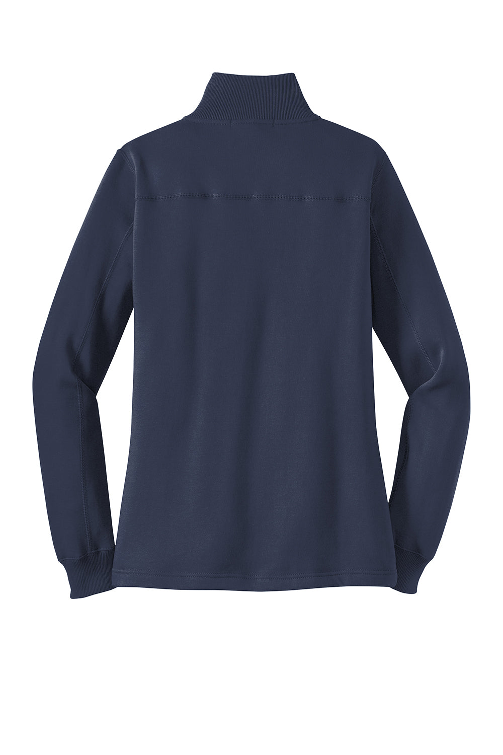 Sport-Tek LST253 Womens Shrink Resistant Fleece 1/4 Zip Sweatshirt True Navy Blue Flat Back