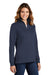 Sport-Tek LST253 Womens Shrink Resistant Fleece 1/4 Zip Sweatshirt True Navy Blue Model 3q