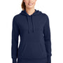 Sport-Tek Womens Shrink Resistant Fleece Hooded Sweatshirt Hoodie - True Navy Blue