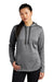 Sport-Tek LST264 Womens Heather Sport-Wick Moisture Wicking Fleece Hooded Sweatshirt Hoodie Heather Black Model Front