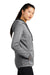 Sport-Tek LST264 Womens Heather Sport-Wick Moisture Wicking Fleece Hooded Sweatshirt Hoodie Heather Black Model Side