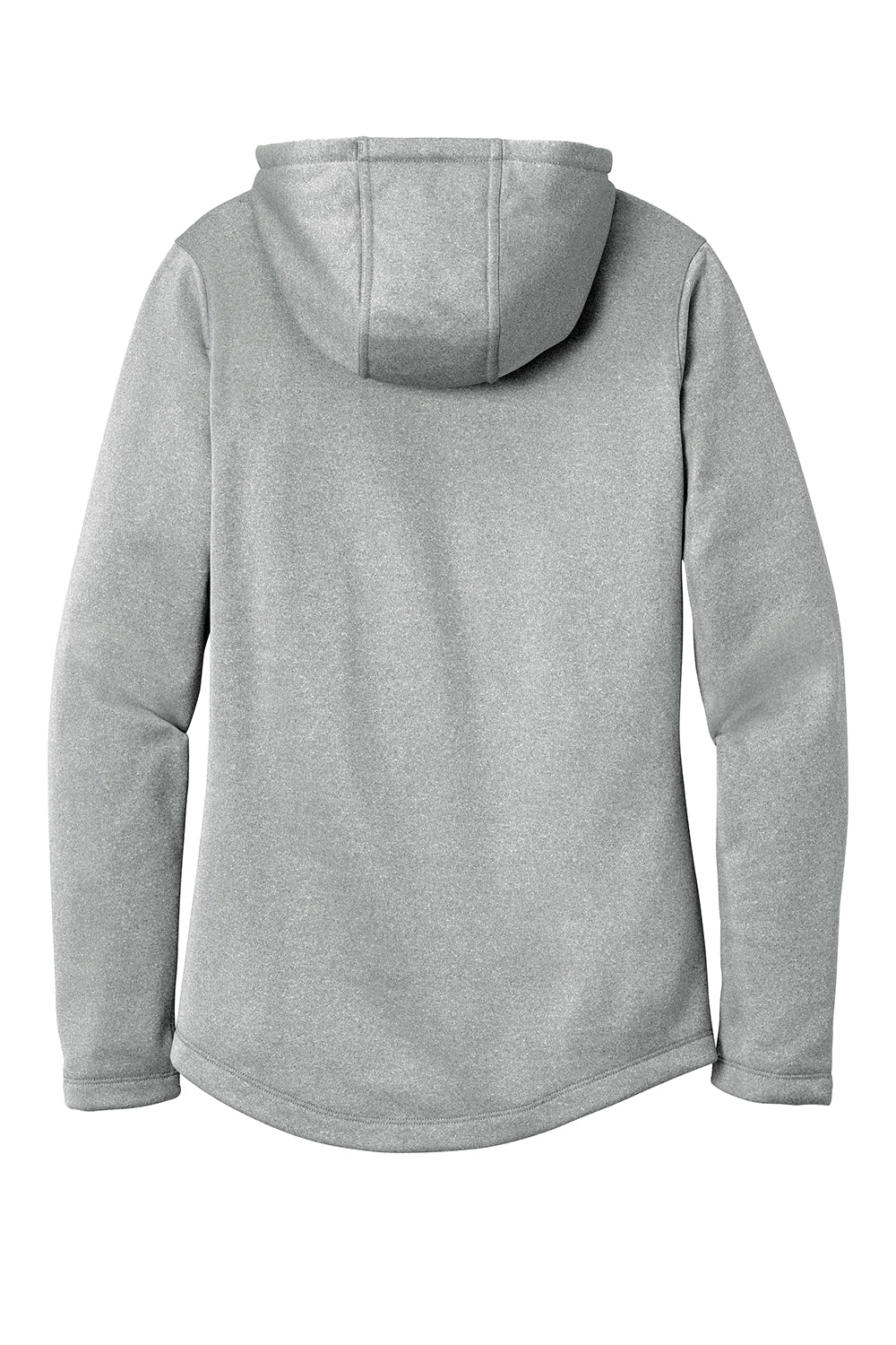 Sport-Tek LST264 Womens Heather Sport-Wick Moisture Wicking Fleece Hooded Sweatshirt Hoodie Heather Dark Silver Grey Flat Back