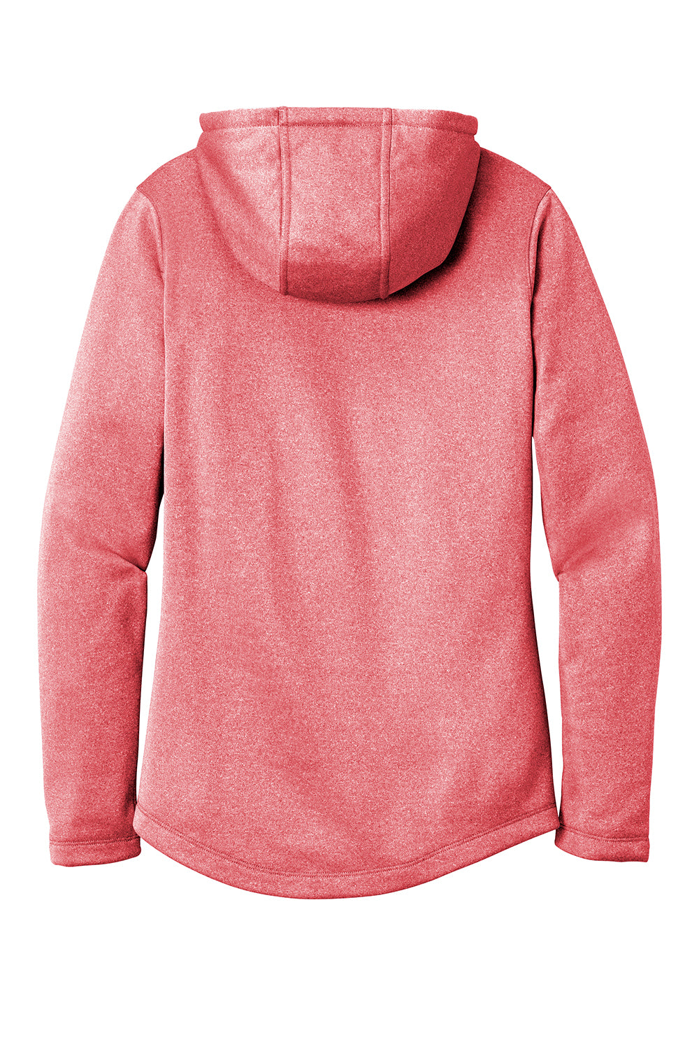 Sport-Tek LST264 Womens Heather Sport-Wick Moisture Wicking Fleece Hooded Sweatshirt Hoodie Heather Deep Red Flat Back