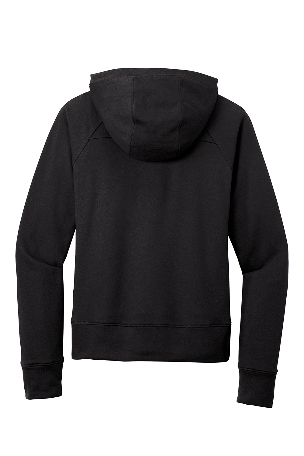 Sport-Tek LST272 Womens French Terry Hooded Sweatshirt Hoodie Black Flat Back