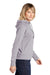 Sport-Tek LST272 Womens French Terry Hooded Sweatshirt Hoodie Heather Grey Model Side