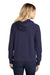 Sport-Tek LST272 Womens French Terry Hooded Sweatshirt Hoodie True Navy Blue Model Back