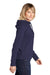 Sport-Tek LST272 Womens French Terry Hooded Sweatshirt Hoodie True Navy Blue Model Side