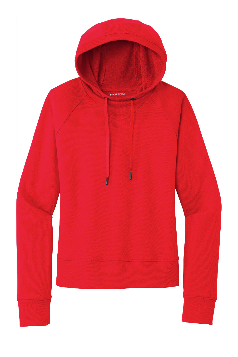 Sport-Tek LST272 Womens French Terry Hooded Sweatshirt Hoodie True Red Flat Front