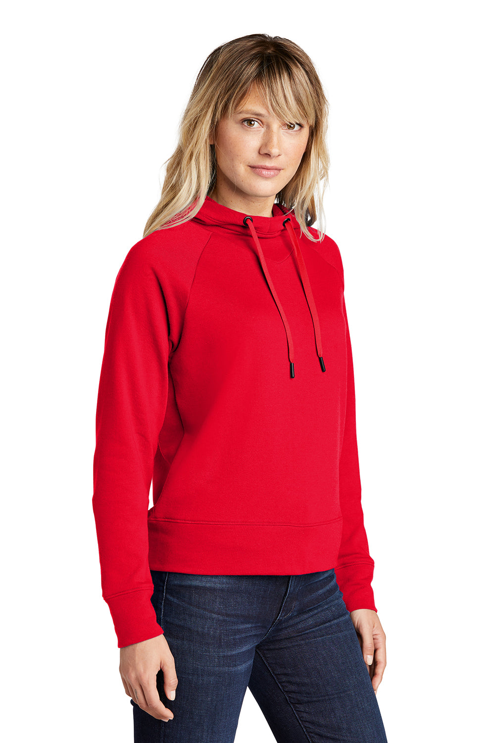 Sport-Tek LST272 Womens French Terry Hooded Sweatshirt Hoodie True Red Model 3q