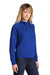 Sport-Tek LST272 Womens French Terry Hooded Sweatshirt Hoodie True Royal Blue Model 3q