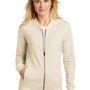 Sport-Tek Womens French Terry Full Zip Bomber Jacket - Ecru