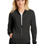 Sport-Tek Womens French Terry Full Zip Bomber Jacket - Heather Black