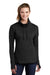 Sport-Tek LST280 Womens Triumph Fleece Cowl Neck Sweatshirt Black Model Front