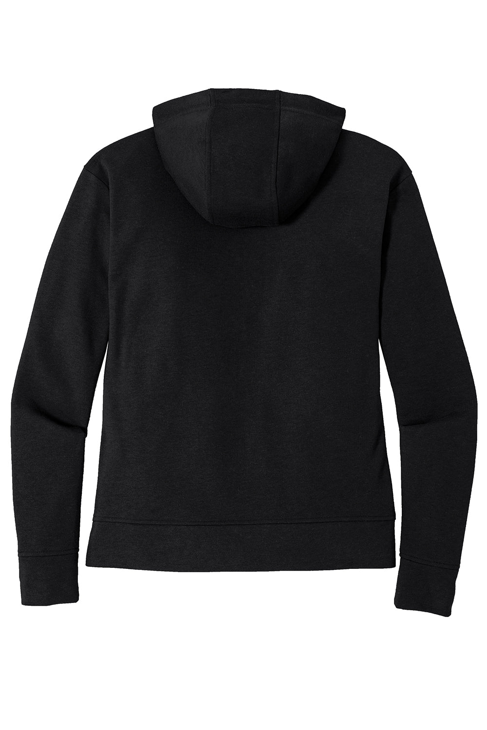 Sport-Tek LST293 Womens Moisture Wicking Fleece Full Zip Hooded Sweatshirt Hoodie Black Flat Back