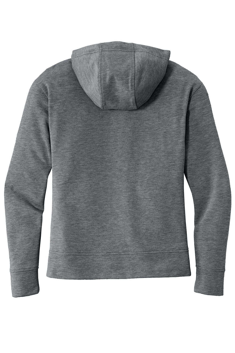 Sport-Tek LST293 Womens Moisture Wicking Fleece Full Zip Hooded Sweatshirt Hoodie Heather Dark Grey Flat Back