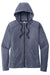 Sport-Tek LST293 Womens Moisture Wicking Fleece Full Zip Hooded Sweatshirt Hoodie Heather True Navy Blue Flat Front