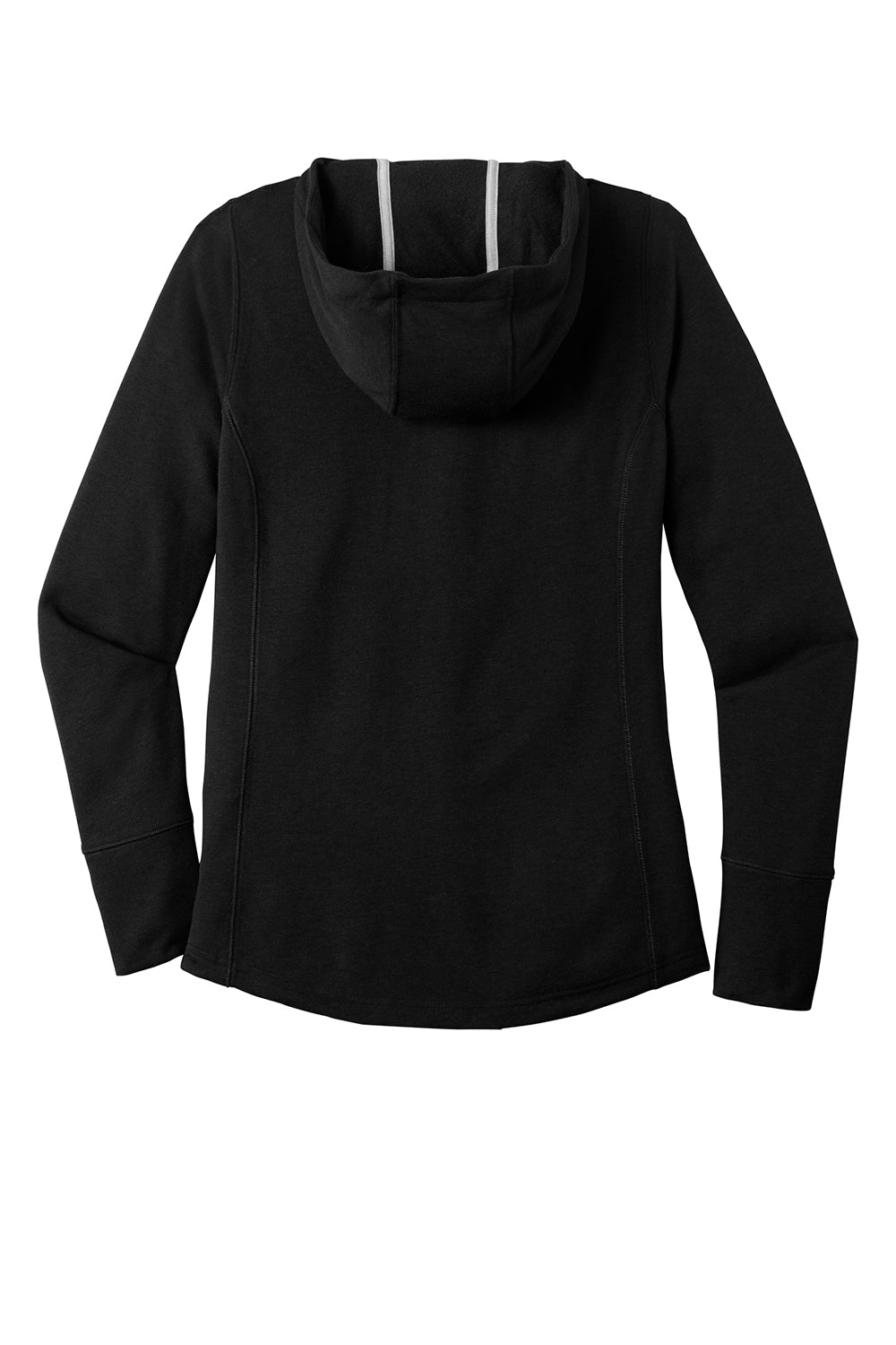 Sport-Tek LST296 Womens Moisture Wicking Fleece Hooded Sweatshirt Hoodie Black Flat Back