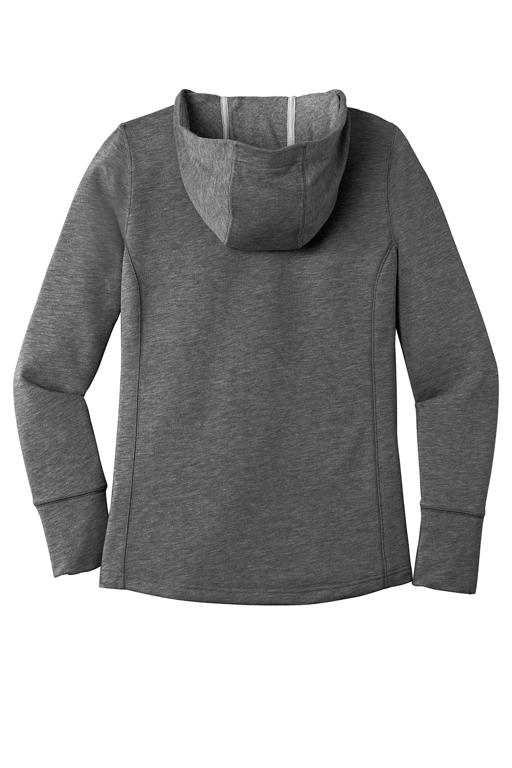 Sport-Tek LST296 Womens Moisture Wicking Fleece Hooded Sweatshirt Hoodie Heather Dark Grey Flat Back