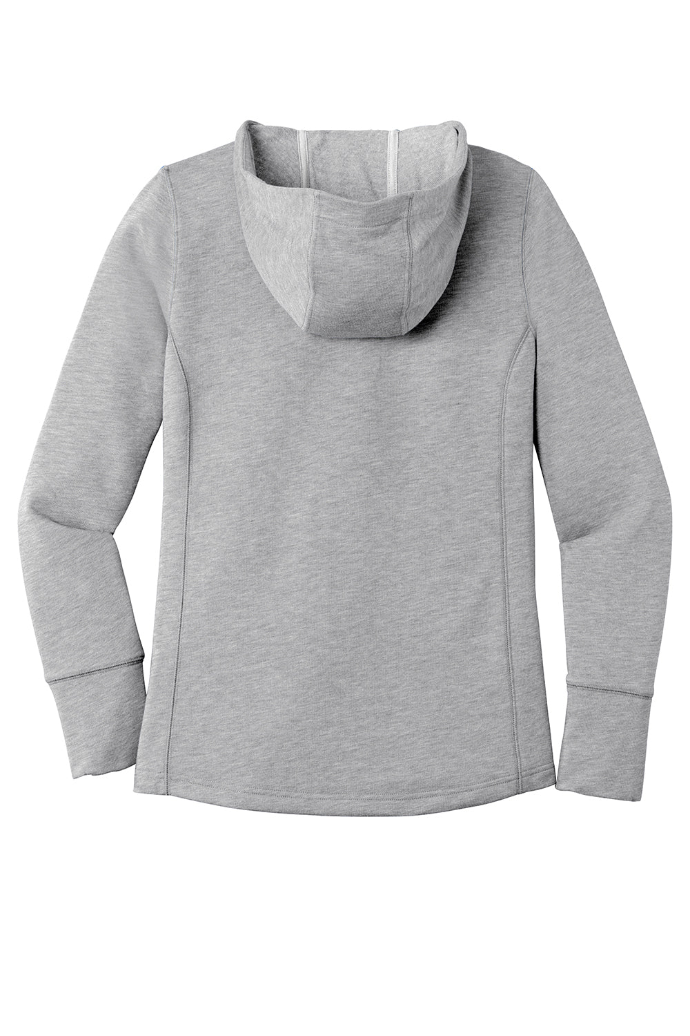 Sport-Tek LST296 Womens Moisture Wicking Fleece Hooded Sweatshirt Hoodie Heather Light Grey Flat Back