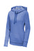 Sport-Tek LST296 Womens Moisture Wicking Fleece Hooded Sweatshirt Hoodie Heather True Royal Blue Flat Front