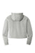 Sport-Tek LST298 Womens Moisture Wicking Fleece Crop Hooded Sweatshirt Hoodie Heather Light Grey Flat Back